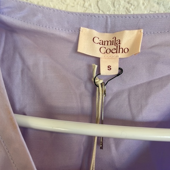 Camila coelho Alia Top in Pale Lavender crop top small - Picture 5 of 6